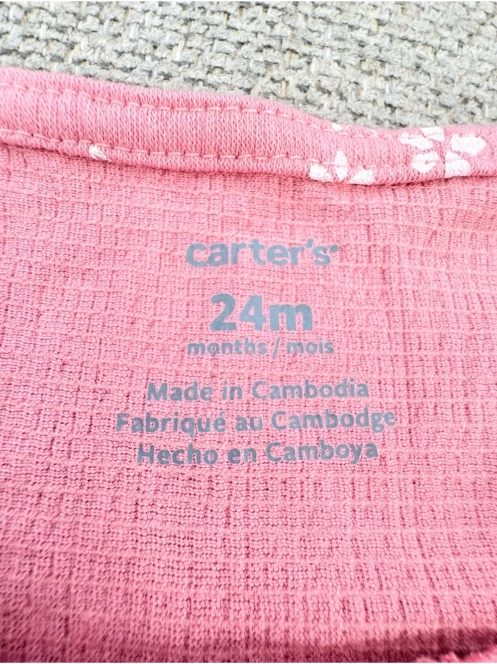 6for$20❤️item.Carter's Pink Floral Tie-Shoulder Romper